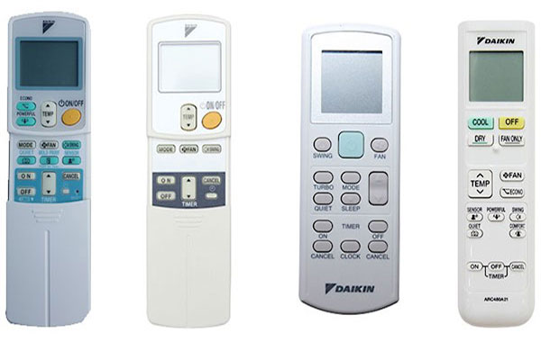 Các loại remote (điều khiển) máy lạnh Daikin